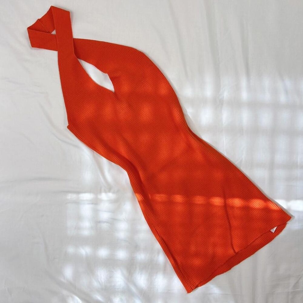 cotton candy la | size s | tangerine bodycon mini dress